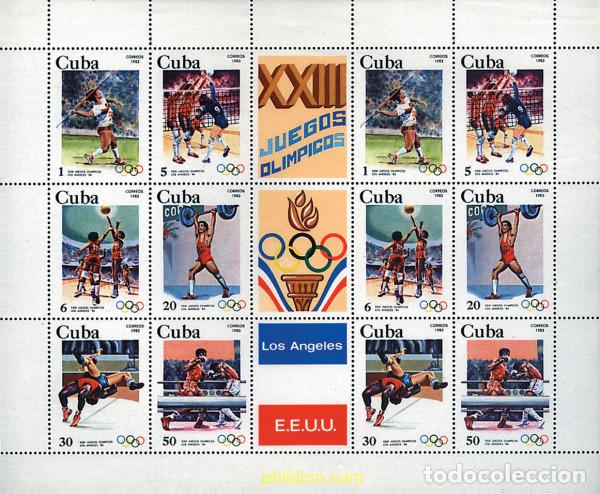 Sellos: 9760 MNH CUBA 1983 23 JUEGOS OLIMPICOS VERANO LOS ANGELES 1984