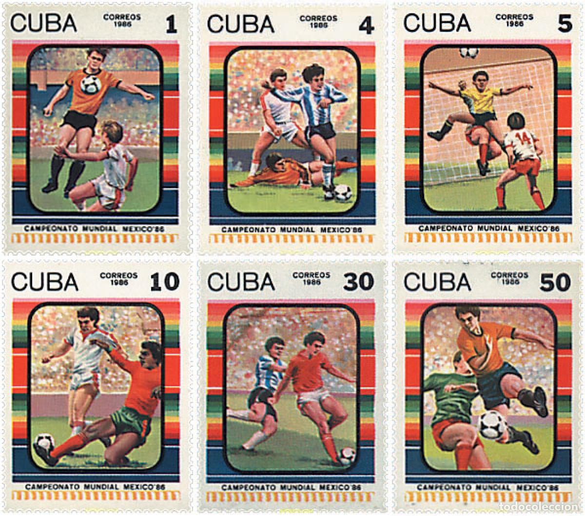 Sellos: 48723 MNH CUBA 1986 COPA DEL MUNDO DE FUTBOL. MEXICO-86