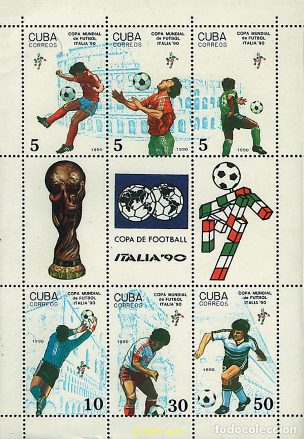 Sellos: 7880 MNH CUBA 1990 COPA DEL MUNDO DE FUTBOL. ITALIA-90