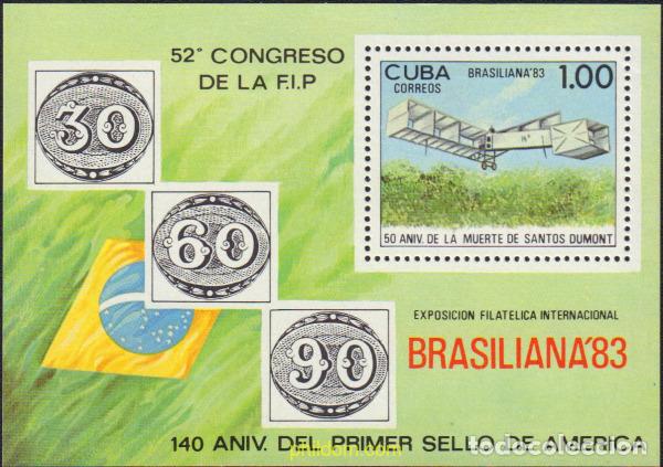 Sellos: 54344 MNH CUBA 1983 BRASILIANA 83. EXPOSICION FILATELICA INTERNACIONAL