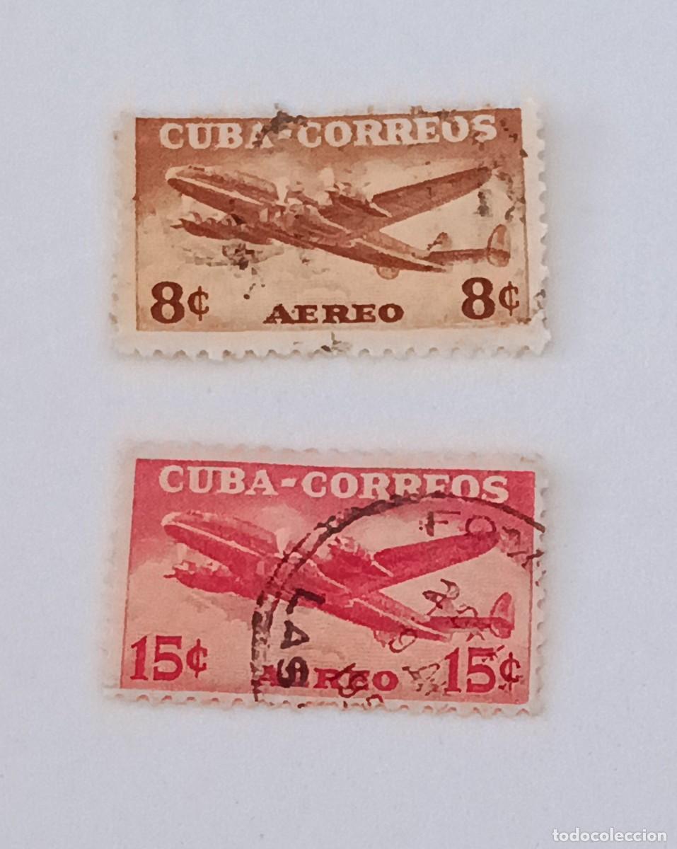 Sellos: Sellos Cuba 1953, Correo a&eacute;reo. Edifil 557 y 558