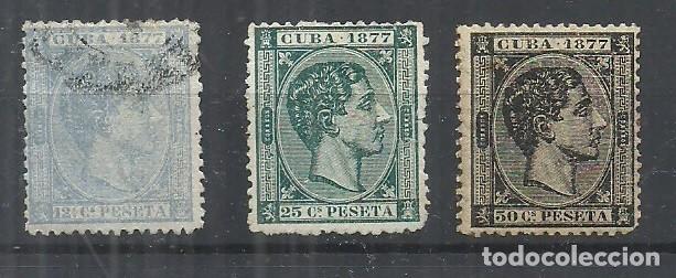 Sellos: SELLO CUBA EDIFIL 40 41 42 A&Ntilde;O 1877