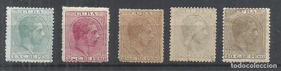 Sellos: SELLO CUBA EDIFIL 68 69 70 71 72 A&Ntilde;O 1882 1883