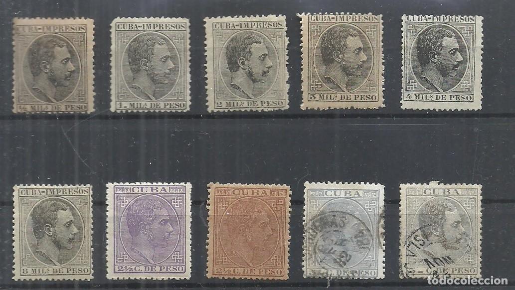 Sellos: SELLO CUBA EDIFIL 89 a 101 A&Ntilde;O 1883 NUEVO USADO INCOMPLETA
