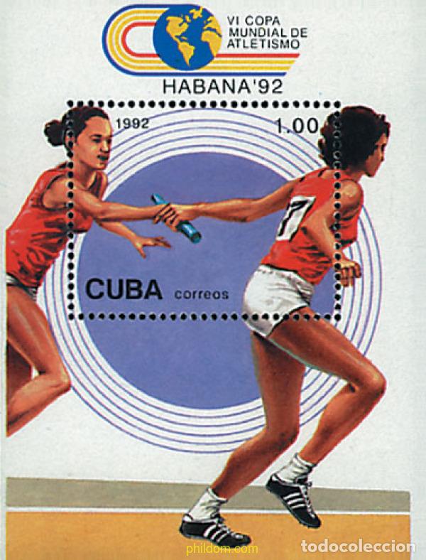Sellos: 54475 MNH CUBA 1992 6 COPA MUNDIAL DE ATLETISMO &rdquo;HABANA-92&rdquo;.