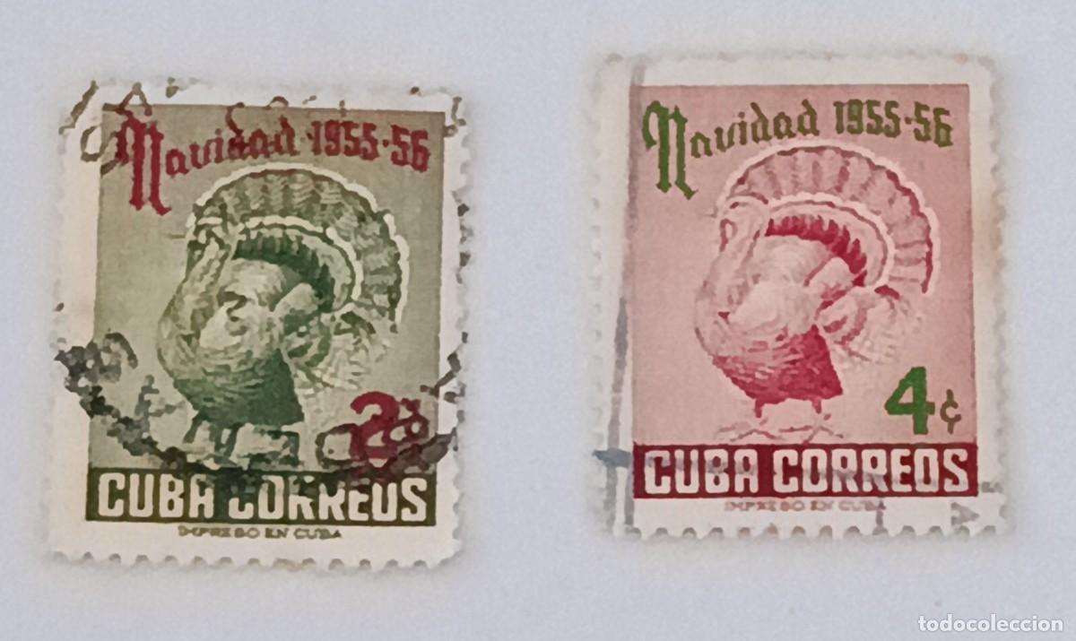 Sellos: Sellos Cuba 1955, Navidad. Usados edifil 637 y 638