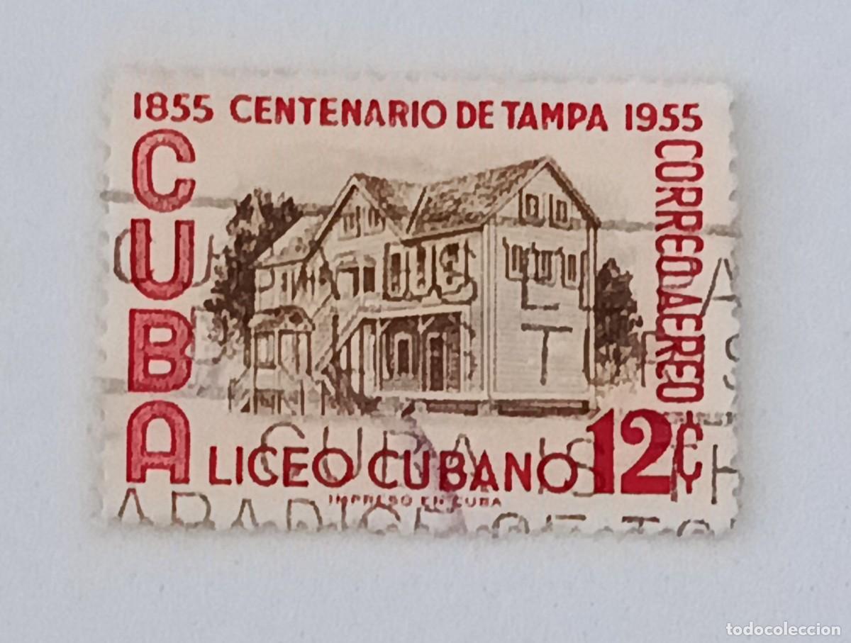 Sellos: Sellos Cuba 1955, Centenario de la ciudad de Tampa. Edifil 626