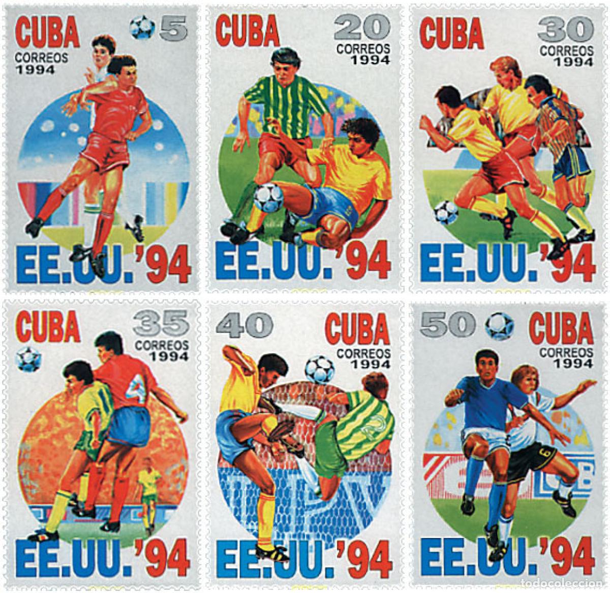 Sellos: 28054 MNH CUBA 1994 COPA DEL MUNDO DE FUTBOL. USA-94