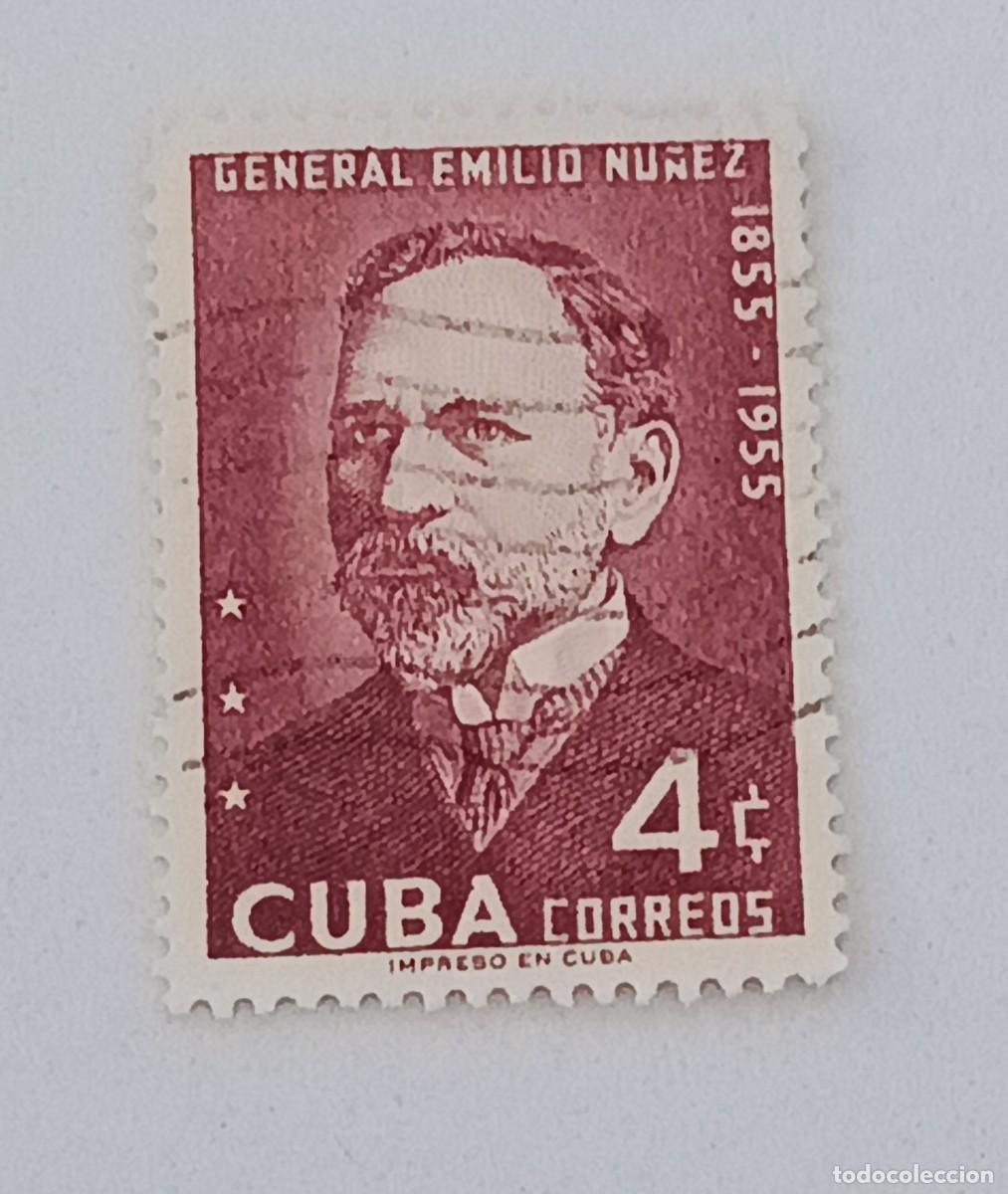 Sellos: Sello Cuba 1955, Centenario del nacimiento del General Emilio N&uacute;&ntilde;ez. Edifil 639