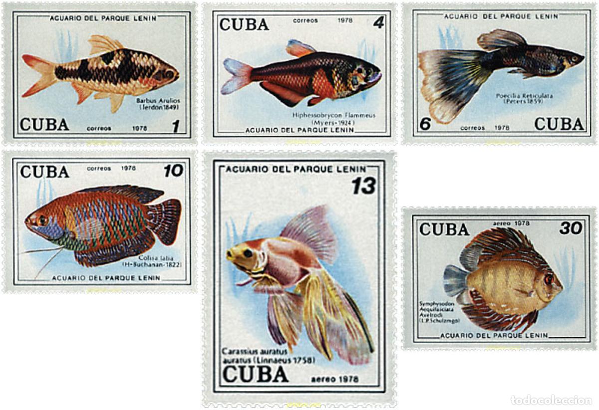 Sellos: 63372 MNH CUBA 1978 PECES DE ACUARIO DEL PARQUE LENIN