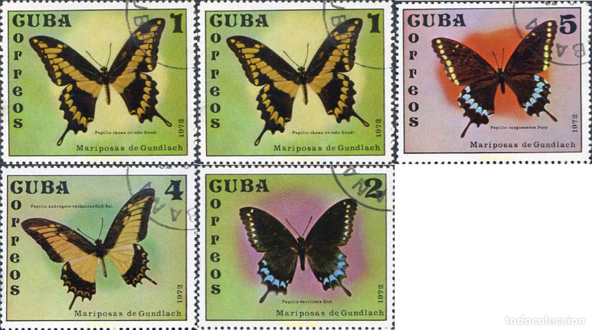 Sellos: 271427 USED CUBA 1972 COLECCION DE MARIPOSAS DEL NATURALISTA ALEMAN J. GUNDLACH