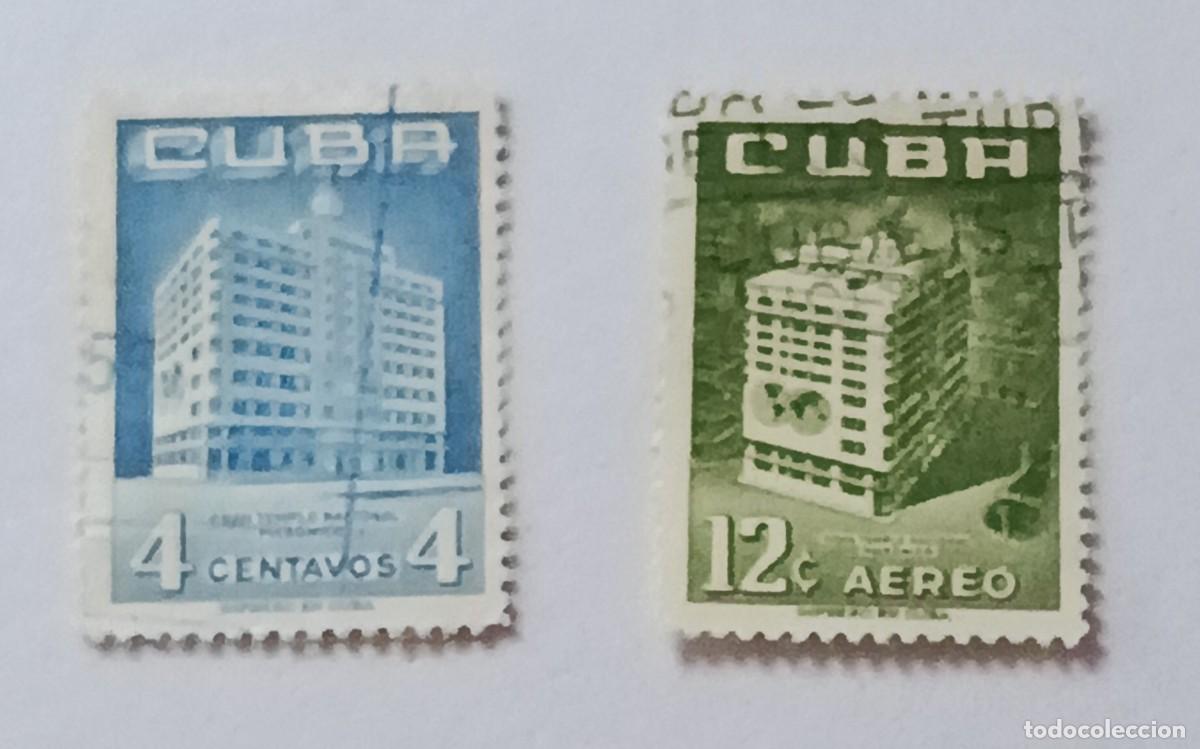Sellos: Sellos Cuba 1956, Inauguraci&oacute;n del gran teatro Nacional, Edifil 656/657.