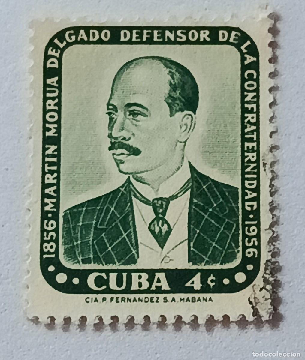Sellos: Sellos Cuba 1956, Centenario del nacimiento de Mart&iacute;n Mor&uacute;a. Edifil 681