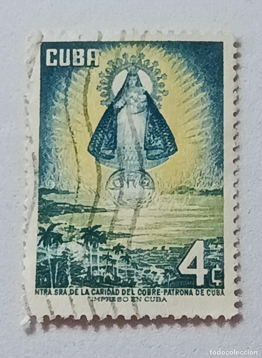 Sellos: Sellos Cuba 1956, nuestra Se&ntilde;ora de la Caridad del Cobre. Edifil 671
