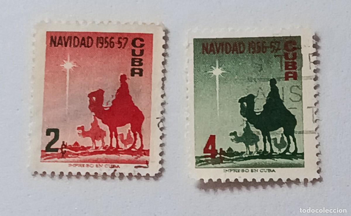 Sellos: Sellos Cuba 1956, Navidad, Edifil 678/679.