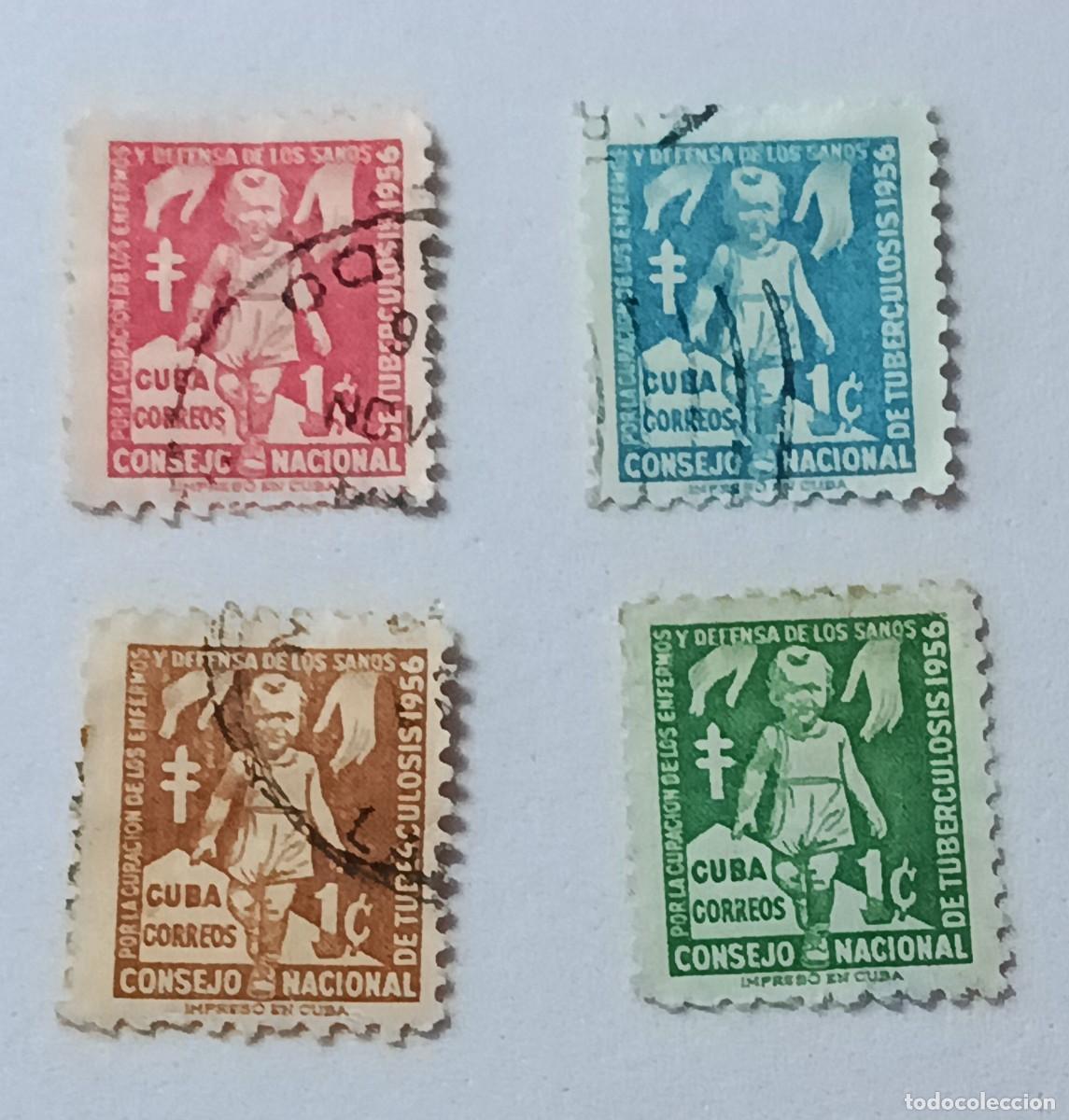 Sellos: Sellos Cuba 1956, Consejo Nacional de Tuberculosis.