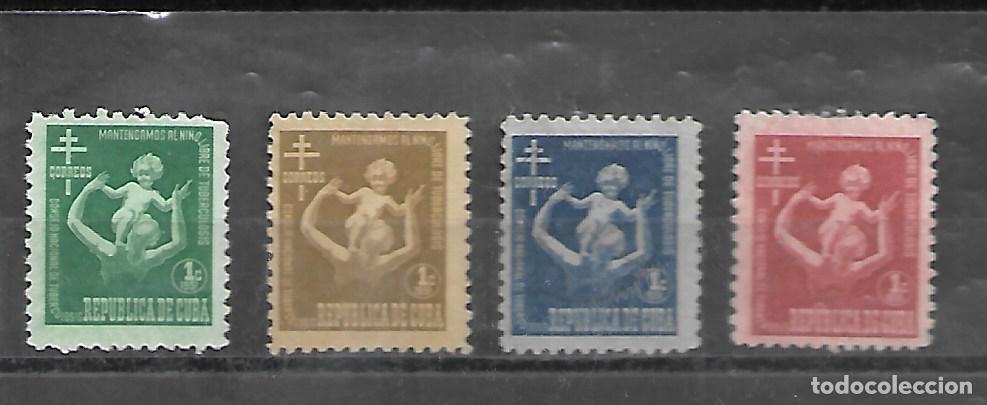 Sellos: SERIE DE CUBA N&ordm; 12/15 DE 1951 SOBRETASA SIN GOMA