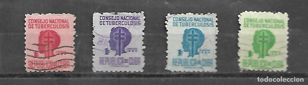 Sellos: SERIE DE CUBA N&ordm; 22/25 DE 1954 SOBRETASA MATASELLADA