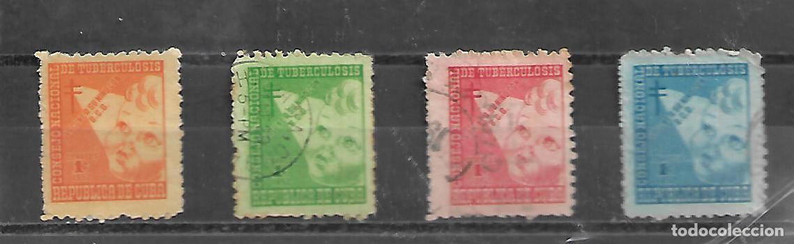 Sellos: SERIE DE CUBA N&ordm; 17/20 DE 1952 SOBRETASA MATASELLADA