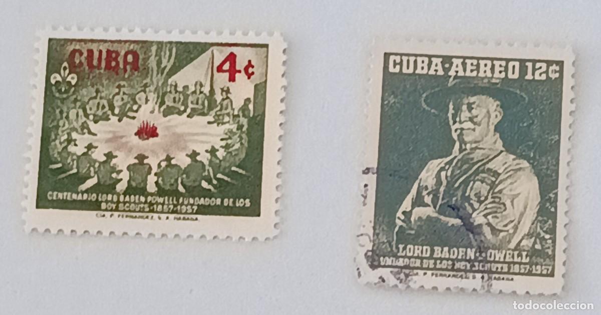 Sellos: Sellos Cuba 1957, Centenario del nacimiento de Lord Baden. edifil 682/683