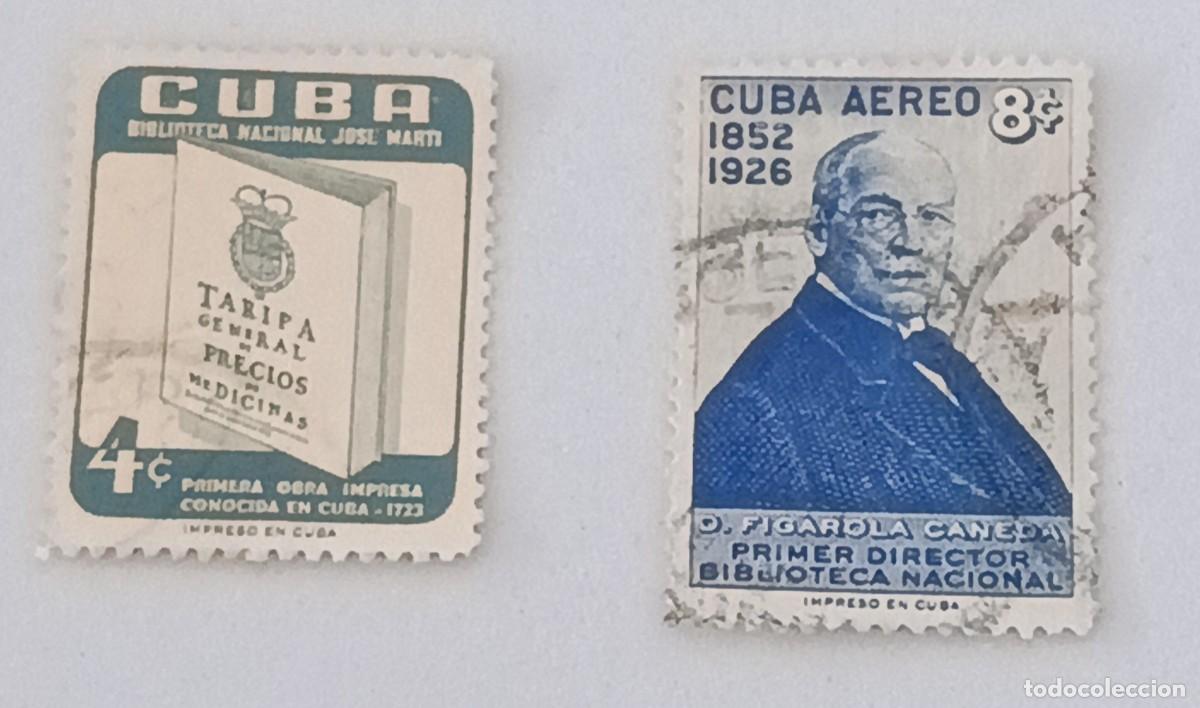 Sellos: Sellos Cuba 1957, Inauguraci&oacute;n del edificio de la Biblioteca Nacional. edifil 715/716