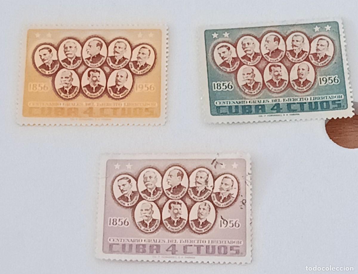 Sellos: Sellos Cuba 1957, Centenario del nacimiento de ocho Generales del Ej&eacute;rcito de Liberaci&oacute;n.
