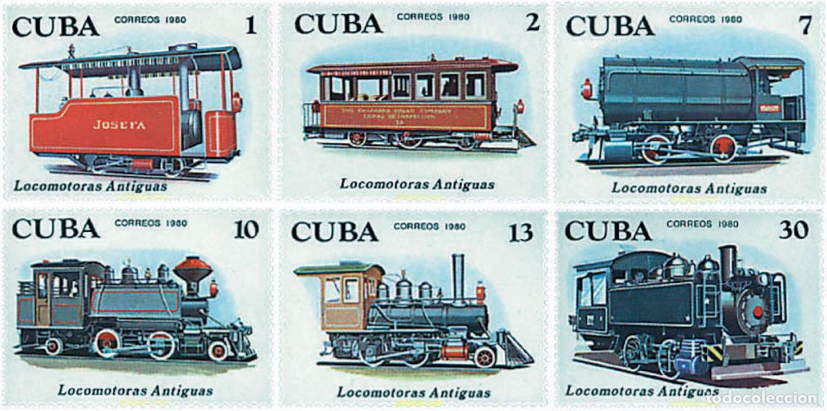 Sellos: 58721 MNH CUBA 1980 LOCOMOTORAS