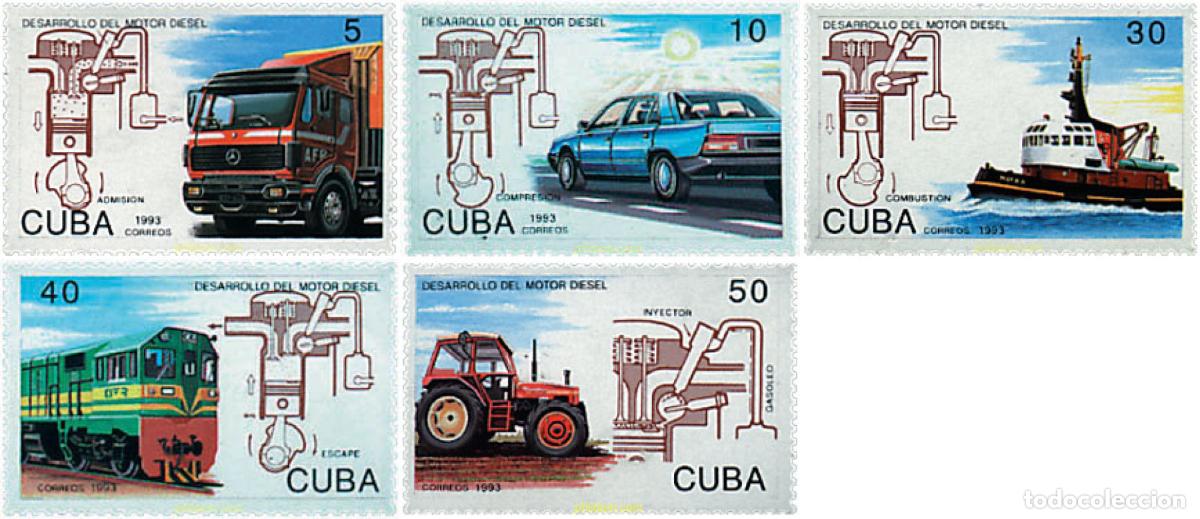 Sellos: 58746 MNH CUBA 1993 80 ANIVERSARIO DE LA MUERTE DE RUDOLF DIESEL