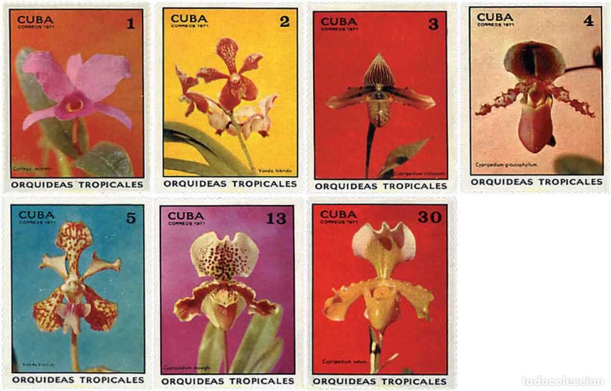 Sellos: 96270 MNH CUBA 1971 ORQUIDEAS TROPICALES