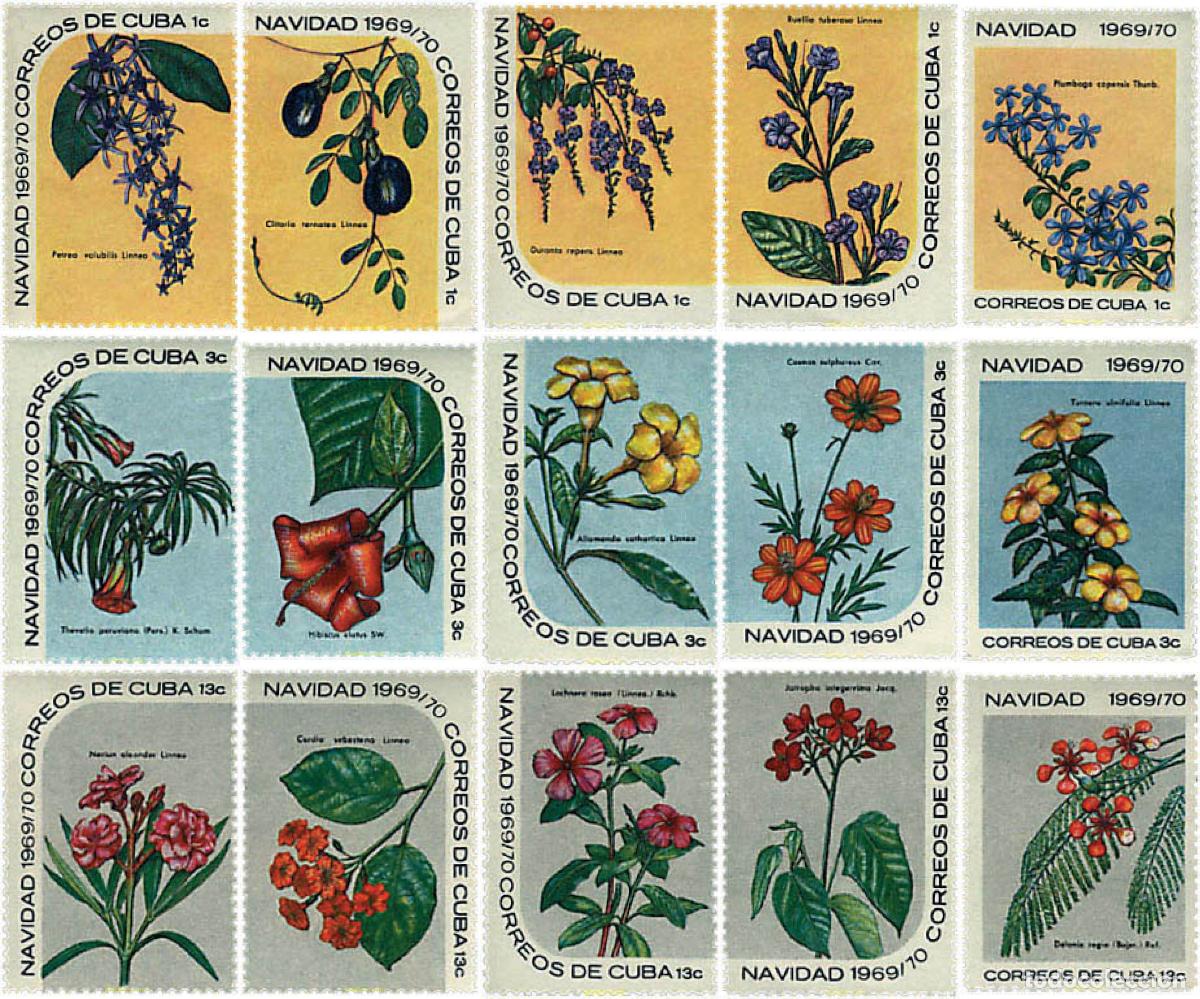 Sellos: 83497 MNH CUBA 1969 NAVIDAD. FLORES