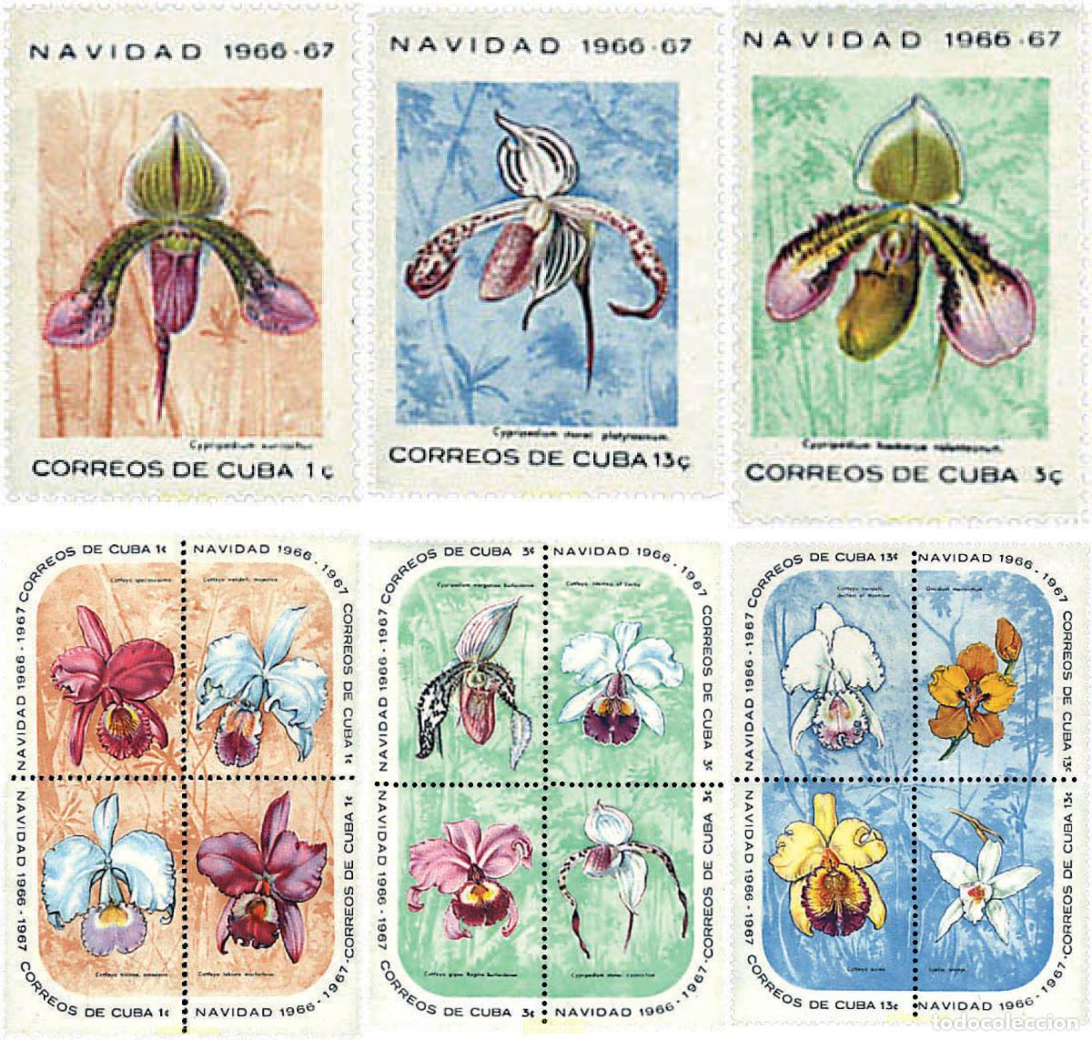 Sellos: 232434 MNH CUBA 1966 NAVIDAD. FLORES
