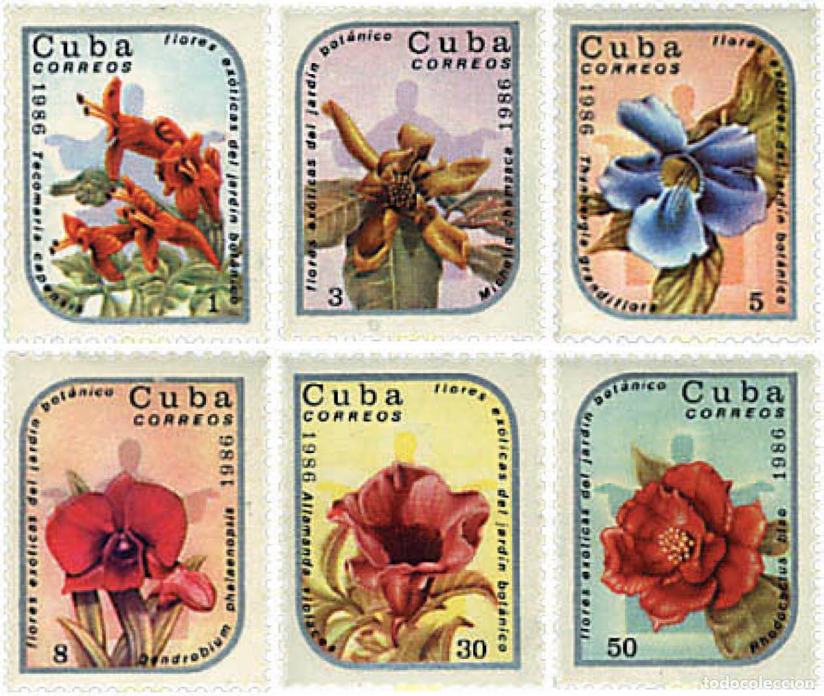Sellos: 83524 MNH CUBA 1986 FLORES EXOTICAS DEL JARDIN BOTANICO