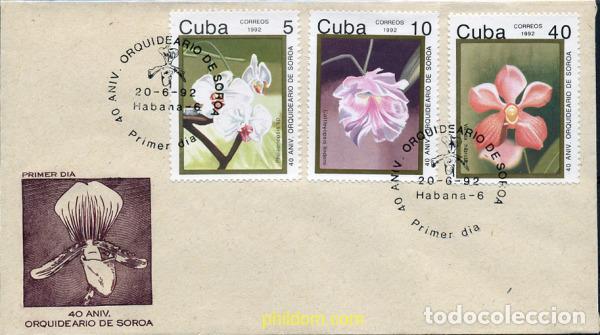 Sellos: 285312 MNH CUBA 1992 40 ANIVERSARIO DEL ORQUIDEARIO DE SOROA