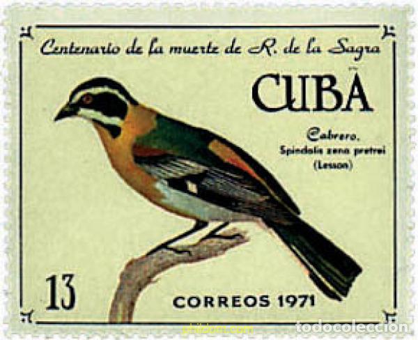 Sellos: 215786 MNH CUBA 1971 CENTENARIO DE LA MUERTE DE R. DE LA SAGRA