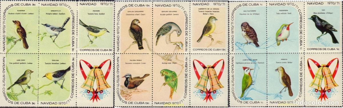 Sellos: 6986 MNH CUBA 1970 NAVIDAD. AVES