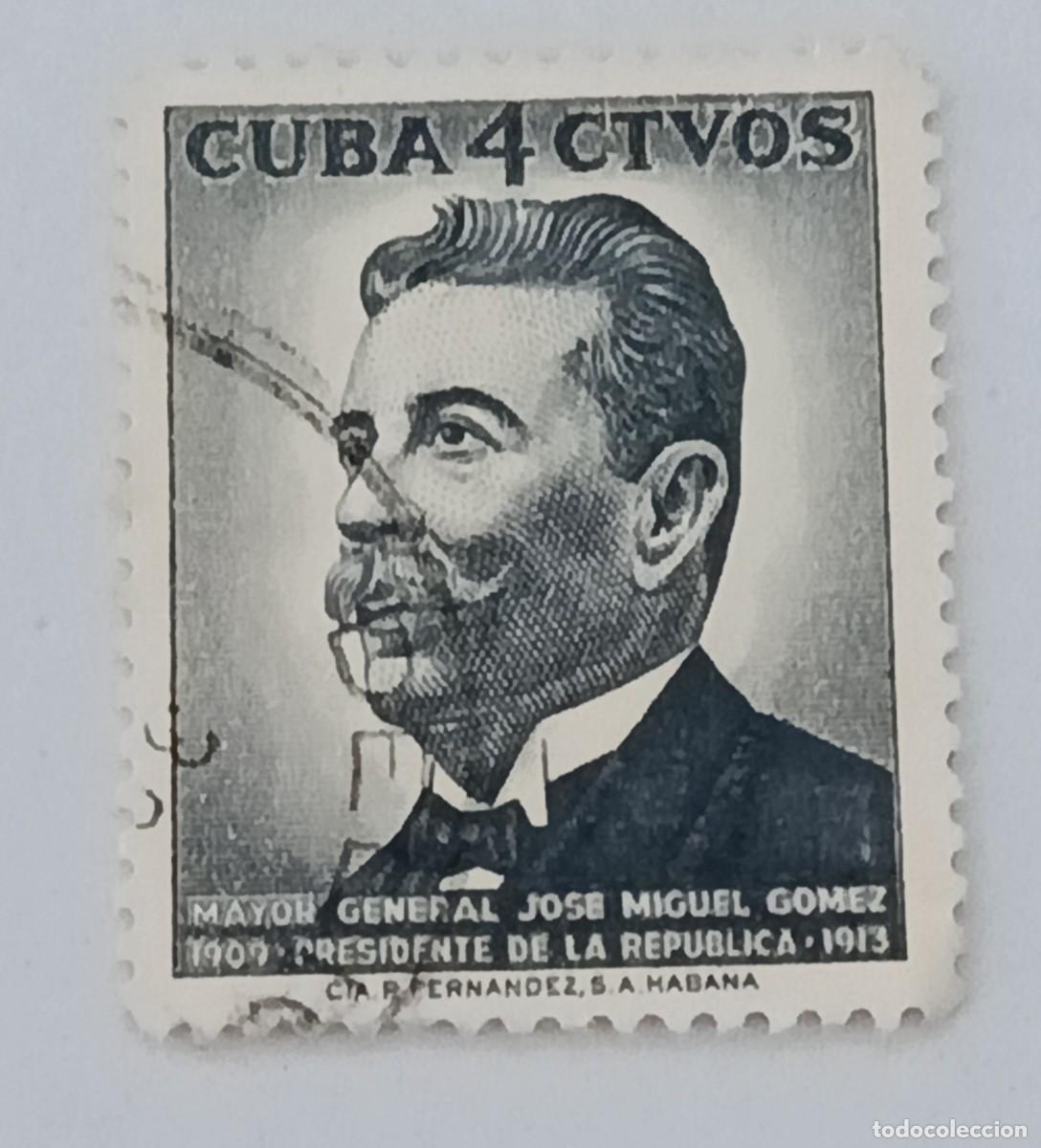 Sellos: Sellos Cuba 1958, Centenario del nacimiento de Jos&eacute; Miguel G&oacute;mez. edifil 744