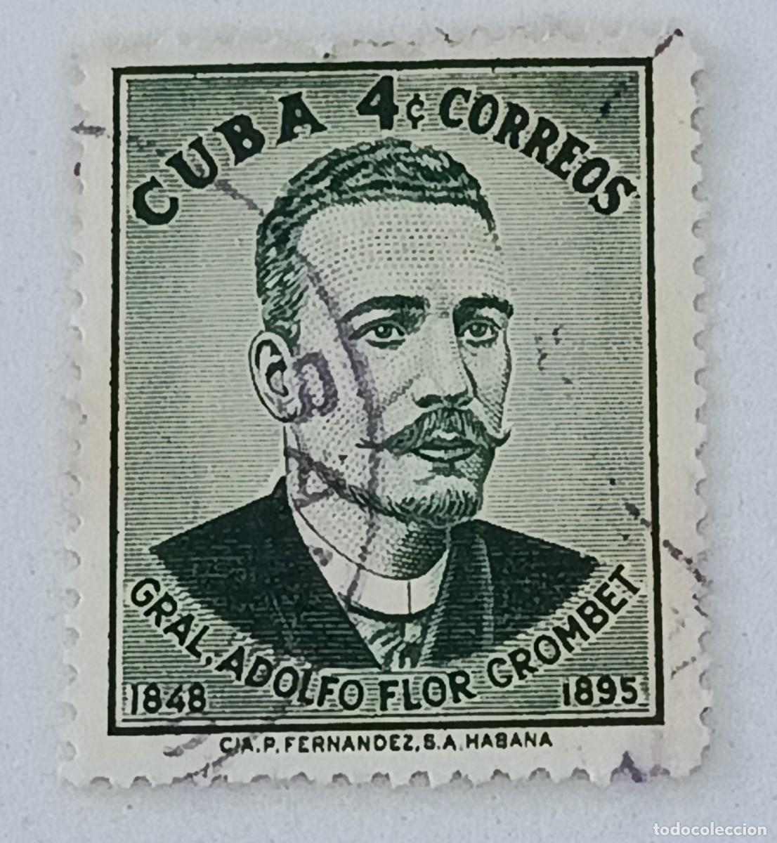 Sellos: Sellos Cuba 1959, En honor del General Adolfo Flor Crombet. Edifil 780