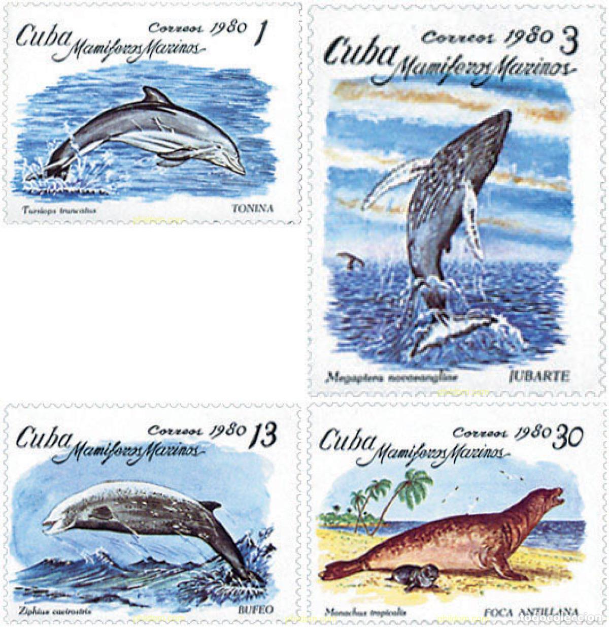 Sellos: 30328 MNH CUBA 1980 MAMIFEROS MARINOS