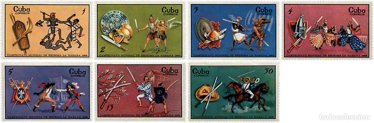 Sellos: 30296 MNH CUBA 1969 CAMPEONATO MUNDIAL DE ESGRIMA