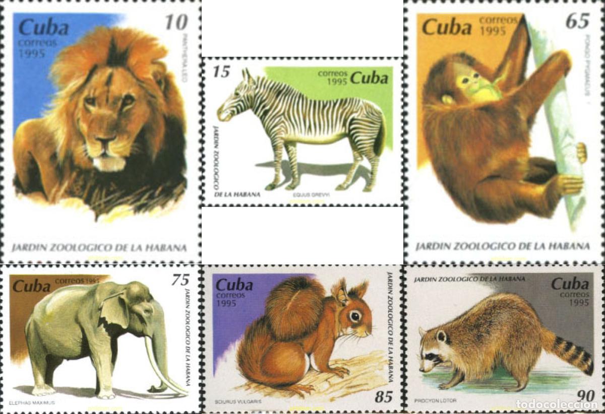 Sellos: 30343 MNH CUBA 1995 JARDIN ZOOLOGICO DE LA HABANA.