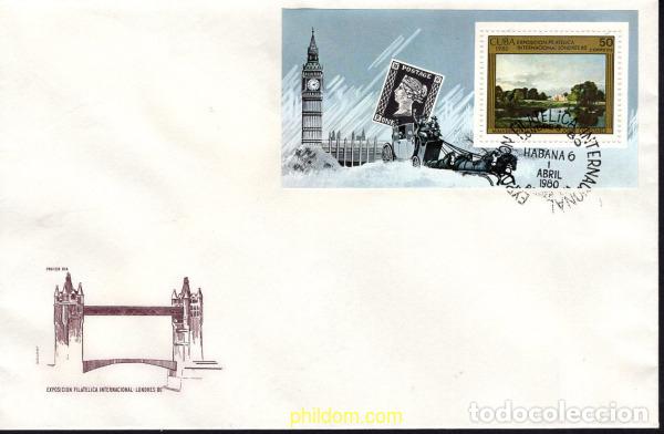 Sellos: 403187 MNH CUBA 1980 LONDON 80. EXPOSICION FILATELICA INTERNACIONAL