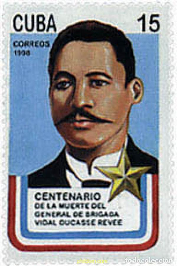 Sellos: 56963 MNH CUBA 1998 CENTENARIO DE LA MUERTE DEL GENERAL DE BRIGADA VIDAL DUCASE REVEE 1852-1898
