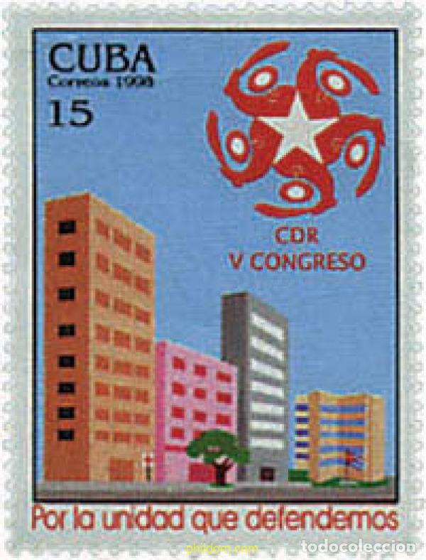 Sellos: 37335 MNH CUBA 1998 5 CONGRESO DE LOS COMITES DE DEFENSA DE LA REVOLUCION