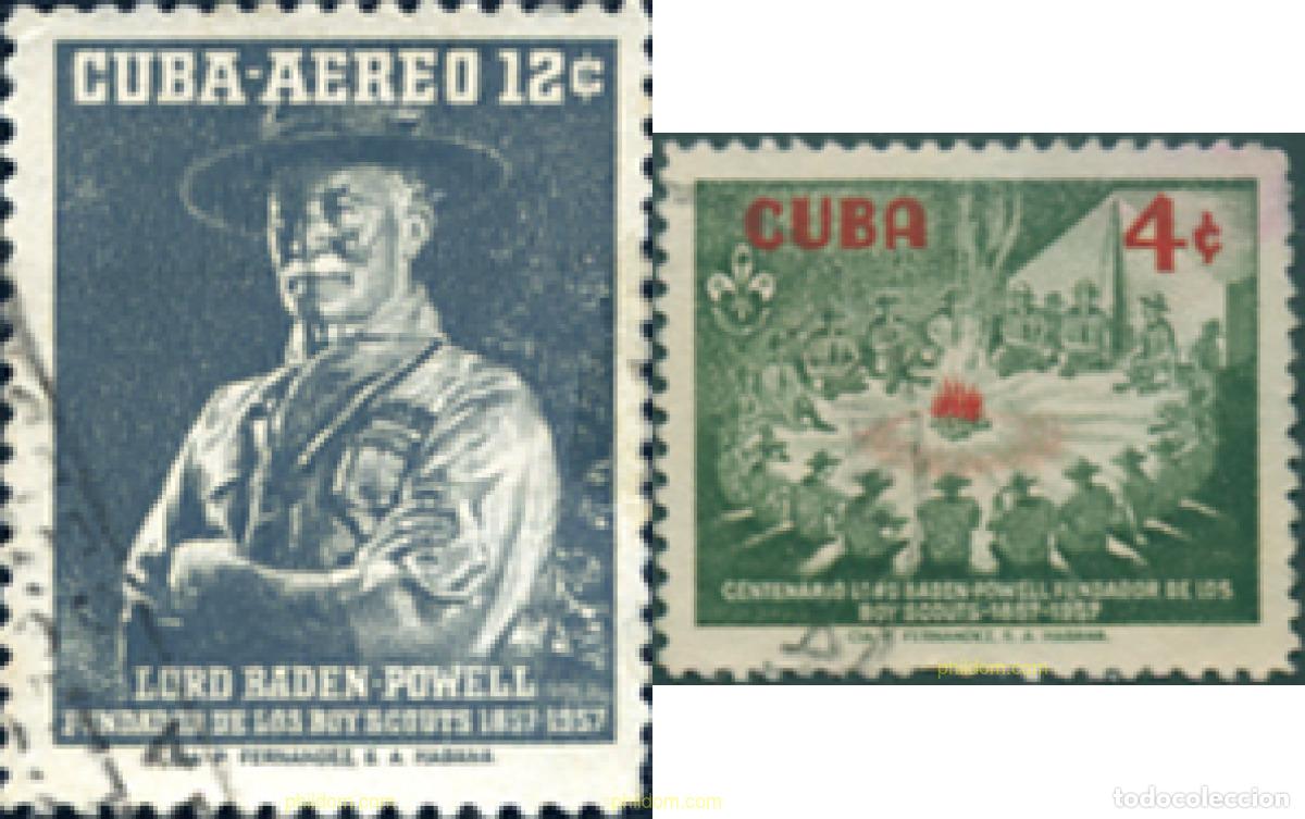 Stamps: 273558 USED CUBA 1957 CENTENARIO DEL NACIMIENTO DE LORD BADEN-POWELL