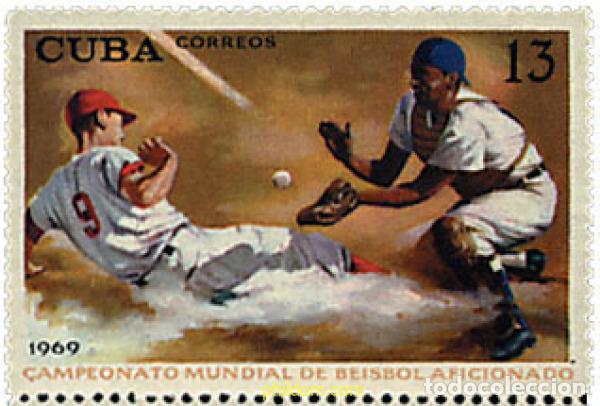Stamps: 26796 MNH CUBA 1969 CAMPEONATOS DEL MUNDO DE BEISBOL