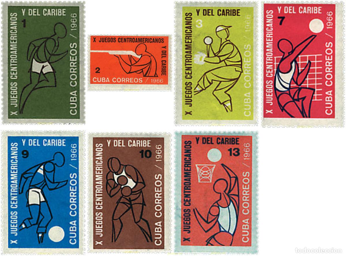 Stamps: 281144 HINGED CUBA 1966 10 JUEGOS CENTROAMERICANOS