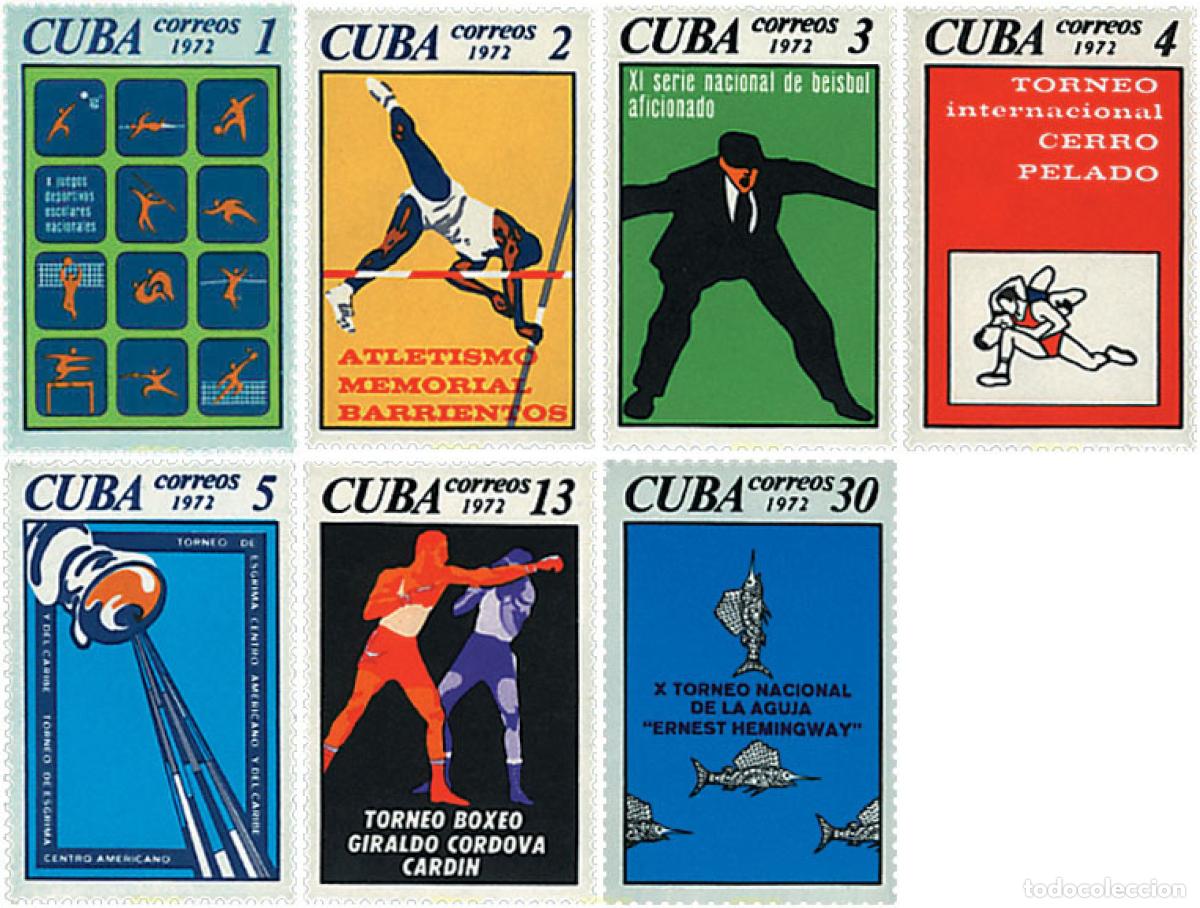 Stamps: 51906 MNH CUBA 1972 CARTELES DEPORTIVOS