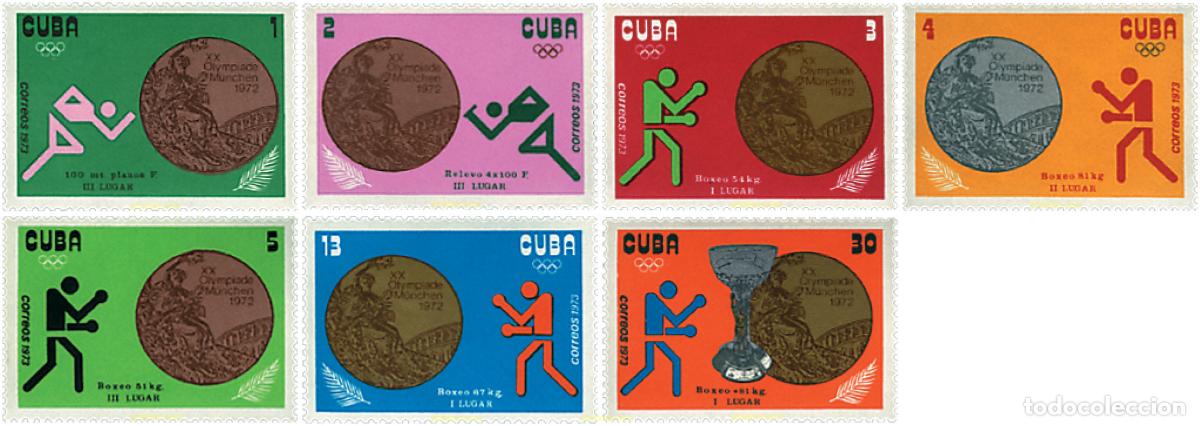 Stamps: 26805 MNH CUBA 1973 20 JUEGOS OLIMPICOS VERANO MUNICH 1972