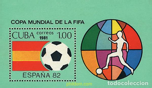 Stamps: 80217 MNH CUBA 1981 COPA DEL MUNDO DE FUTBOL. ESPA&Ntilde;A-82