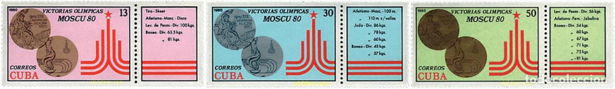 Stamps: 26814 MNH CUBA 1980 22 JUEGOS OLIMPICOS VERANO MOSCU 1980
